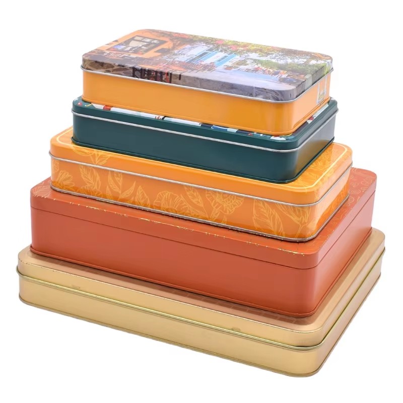 LTD Tinbox specializes in manufacturing high-quality wholesale rectangular tin boxes, designed for maximum storage capacity and efficient stacking. Our durable rectangle tin boxes are ideal for packaging food products (candies, cookies, spices), electroni